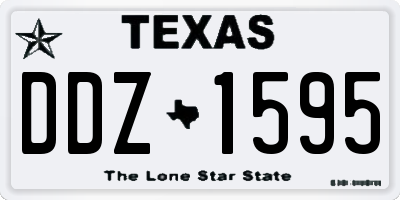 TX license plate DDZ1595