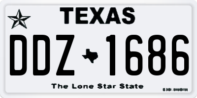 TX license plate DDZ1686