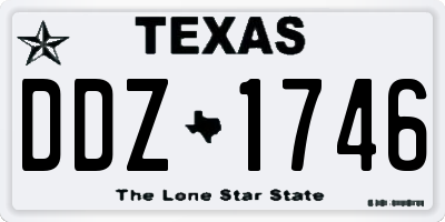TX license plate DDZ1746