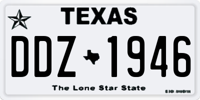 TX license plate DDZ1946