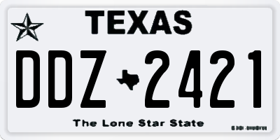 TX license plate DDZ2421