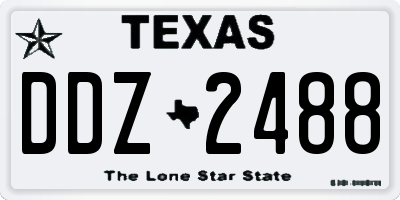 TX license plate DDZ2488