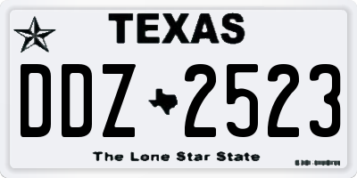 TX license plate DDZ2523