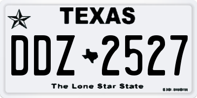 TX license plate DDZ2527