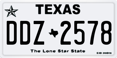 TX license plate DDZ2578