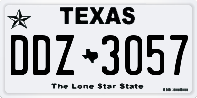TX license plate DDZ3057