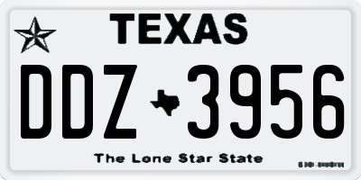 TX license plate DDZ3956