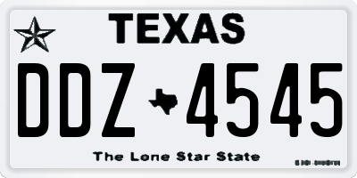 TX license plate DDZ4545