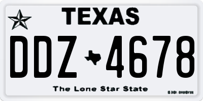 TX license plate DDZ4678