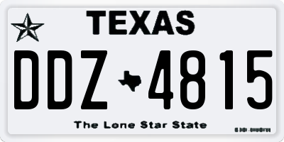 TX license plate DDZ4815
