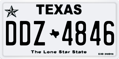 TX license plate DDZ4846