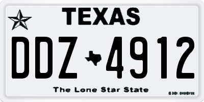 TX license plate DDZ4912