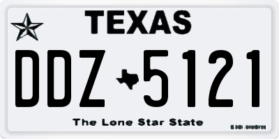TX license plate DDZ5121