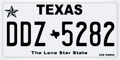 TX license plate DDZ5282
