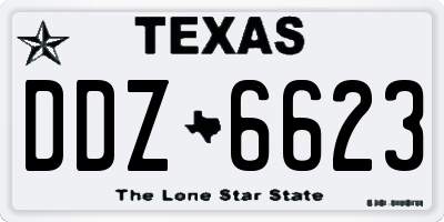 TX license plate DDZ6623