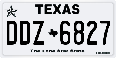 TX license plate DDZ6827