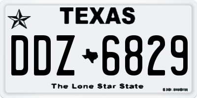TX license plate DDZ6829