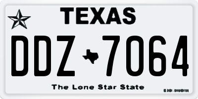 TX license plate DDZ7064
