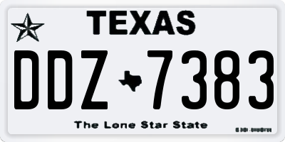 TX license plate DDZ7383