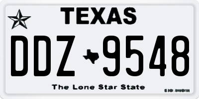 TX license plate DDZ9548