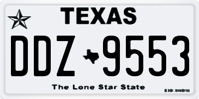 TX license plate DDZ9553