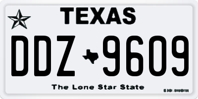TX license plate DDZ9609