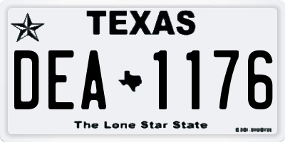 TX license plate DEA1176