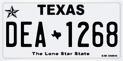 TX license plate DEA1268