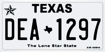 TX license plate DEA1297
