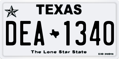 TX license plate DEA1340
