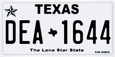 TX license plate DEA1644