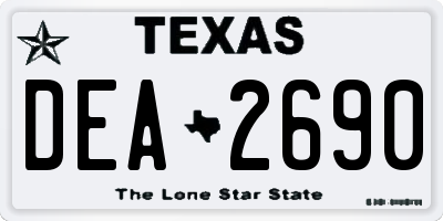 TX license plate DEA2690