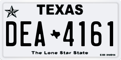 TX license plate DEA4161