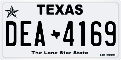 TX license plate DEA4169