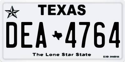TX license plate DEA4764