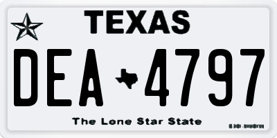 TX license plate DEA4797