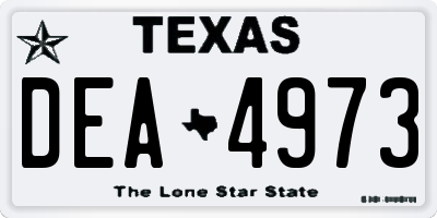 TX license plate DEA4973