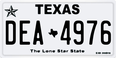 TX license plate DEA4976