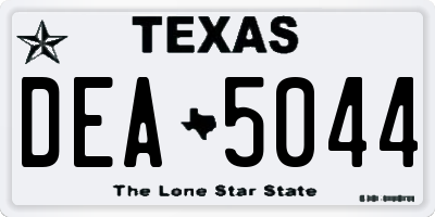 TX license plate DEA5044