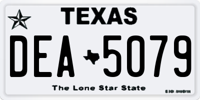 TX license plate DEA5079