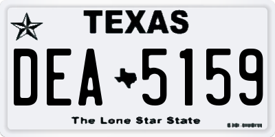 TX license plate DEA5159