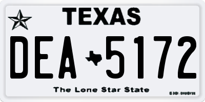 TX license plate DEA5172