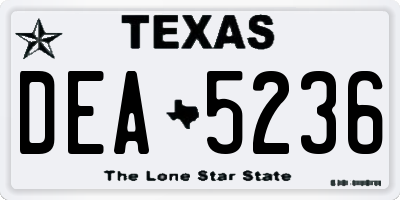 TX license plate DEA5236