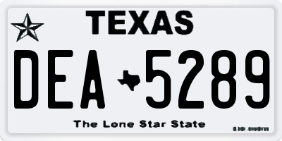 TX license plate DEA5289
