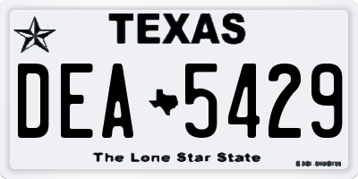 TX license plate DEA5429