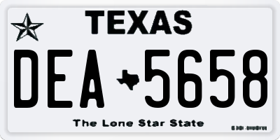 TX license plate DEA5658