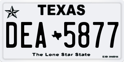 TX license plate DEA5877