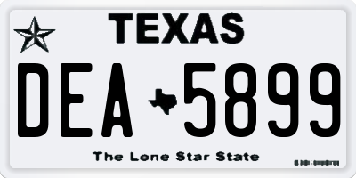 TX license plate DEA5899