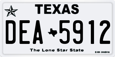 TX license plate DEA5912