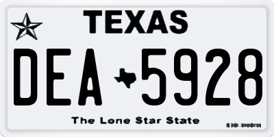 TX license plate DEA5928